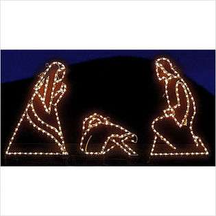 Holiday Lighting Specialists Small Joseph, Mary & Child (2 Pieces) at 