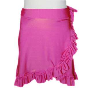 Swimwear 9s Girls Dark Pink Wrap Ruffle Hem Swimwear Suit Cover 