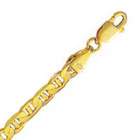 JewelryWeb 10k Yellow Gold 24 Inch X 4.5 mm Mariner Link Necklace