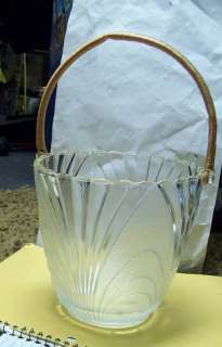 Vintage Glass Ice Bucket GORGEOUS  