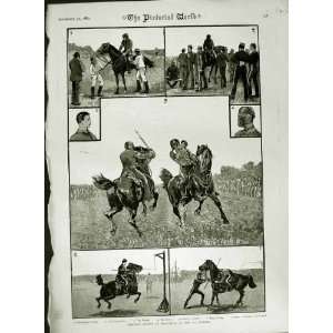  1882 MILITARY SPORTS WOLLWICH SWORD BAYONET HORSES