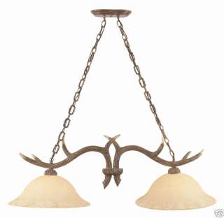 NEW Rustic Antler 2 Light Island   Country Style  