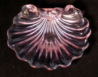 Italian art glass alexandrite shell bowl, 8 d.  
