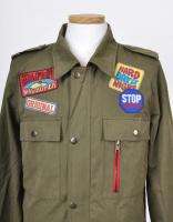 New Mens Military Army Patch Epaulet Shirt Jacket XS S  