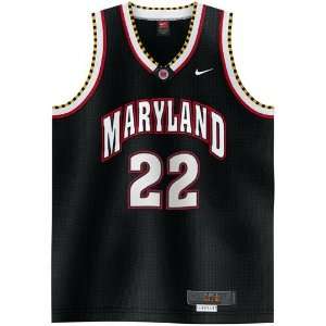   Maryland Terrapins #22 Black Alternate Twilled Basketball Jersey