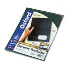   Portfolio, Premium Cover Stock, Green/Gold, 4/Pack Oxford 04164