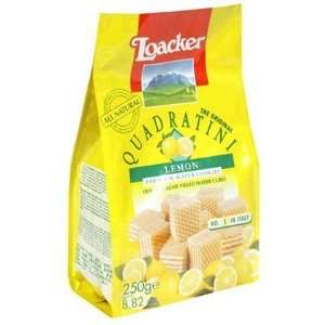 Loacker Quadratini Wafer Cookies, Lemon, 8.82 oz, 8 ct (Quantity of 2)