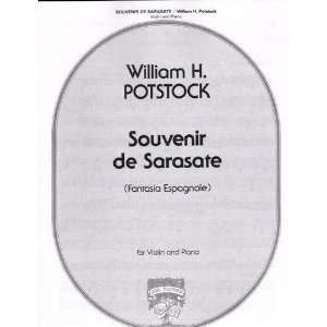 Potstock   Souvenir De Sarasate. For Violin and Piano. Published by 
