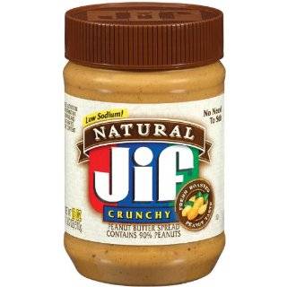 Jif Natural Low Sodium Creamy Peanut Butter 18 oz:  Grocery 