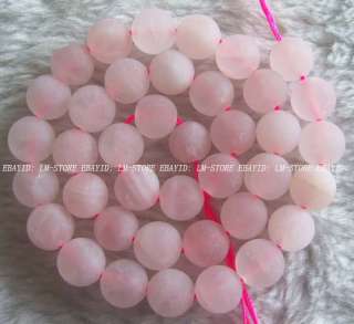 10mm Matte Pink Rose Quartz Round Beads 15.5  