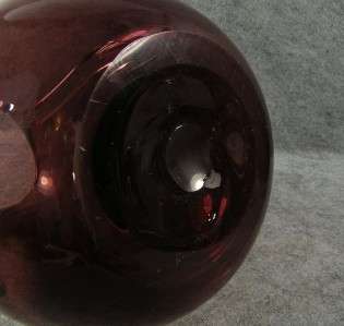 Vintage Large Murano Glass Purple Horned Vase  