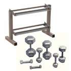 Troy Barbell Troy USA Sports Hex Dumbbell Set 5 25 lb With Rack
