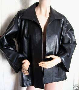 Paul Sisti Black Leather Lambskin Jacket 10 NWT  