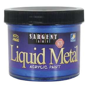    1250 4 Ounce Liquid Metal Acrylic Paint, Blue: Arts, Crafts & Sewing