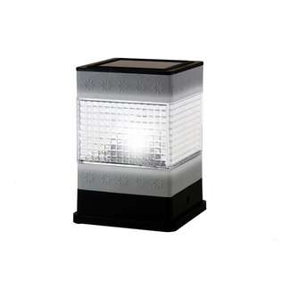   Light ST216H Metal Plated Square Fence Post Solar Light at 