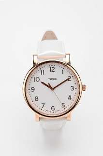 UrbanOutfitters  Timex Rose Gold Pearlized Strap Watch