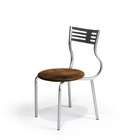 Createch Ovo Upholstered Side Chair   Metal Finish Ferrum, Fabric 