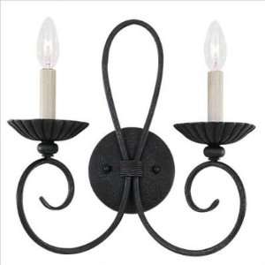  Bundle 55 Catrina Two Light Wall Sconce in Weathered Iron 