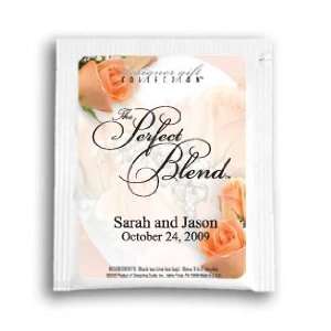   Perfect Blend   Peach Roses Wedding Tea Favors