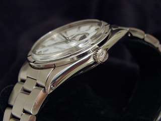 Mens Stainless Steel Stainless Steel Rolex Date Watch W/Roman Dial 