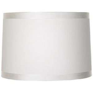  Off White Fabric Drum Shade 15x16x11 (Spider): Home 