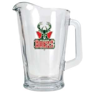  Milwaukee Bucks 60oz Glass Pitcher   Primary Logo Sports 