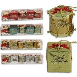 Drum & Gift Box Ornament 5 Pieces Assorted Case Pack 36  