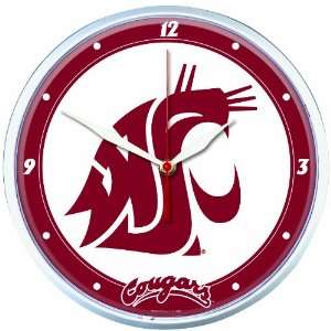    NCAA Washington State Cougars Round Clock