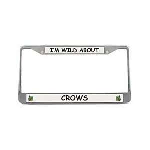  Crow License Plate Frame (Chrome): Patio, Lawn & Garden