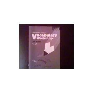  Sadlier Oxford Vocabulary Workshop Test Booklet Form A 