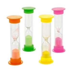    3 Minute Plastic Colored Sand Timer   12 Pack: Toys & Games