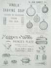 1894 ADVERT VINOLIA SHAVING SOAP MAPPIN & WEBB JOHN BENNETT Ltd