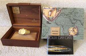 ROLEX MENS PRESIDENT 18K GOLD DAY DATE OYSTER PERPETUAL WATCH 