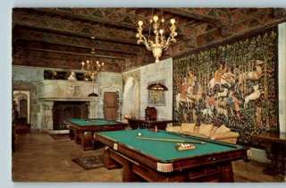 Postcard Hearst Mansion Pool Tables San Simeon,CA  