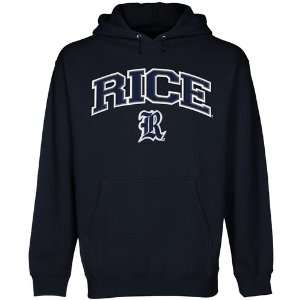  NCAA Rice Owls Logo Arch Applique Pullover Hoodie   Navy 