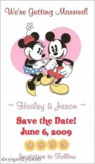 Mickey Minnie Save the Date Wedding Magnets Favors  