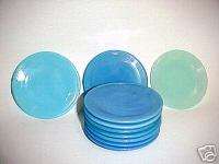 Akro Agate Childrens Standard Blue Plates  