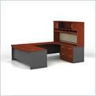 Bush Furniture Series C Hansen Cherry Executive Bow Front Desk Office 