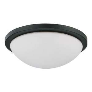  Nuvo 60/2945 Button 2 Light Flush Mount in Aged Bronze 