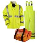 National Safety Apperal Rain Guard Kit Inlcludes 30 Jacket, Bib 
