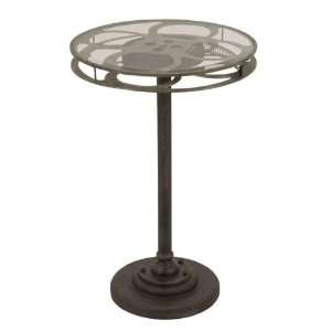  Metal Glass Accent Table: Home & Kitchen