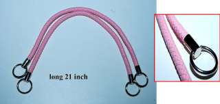 Leather Shoulder Hand Bag Replacement Straps pink color  