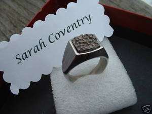 Sarah Coventry Mens Eric Ring Steel Sterling Silver  