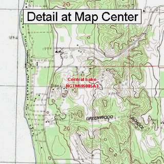  USGS Topographic Quadrangle Map   Central Lake, Michigan 
