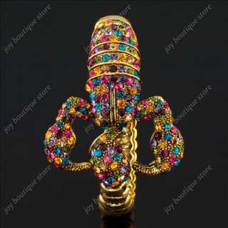 Multicolor scorpion Swarovski crystal rhinestone fashion jewelry 