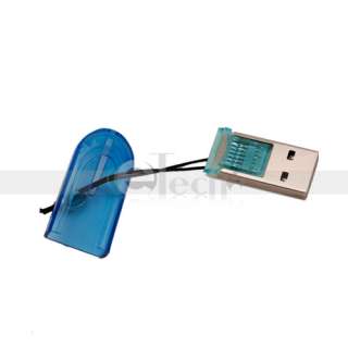   USB 2.0 Micro SD/TF/T Flash High Speed Memory Card Reader Blue  