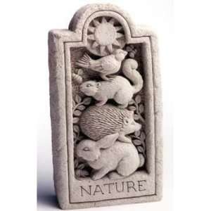  Cast Stone Nature Stone, Rabbit, Hedgehog, Squirrel, Bird 