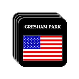 US Flag   Gresham Park, Georgia (GA) Set of 4 Mini Mousepad Coasters