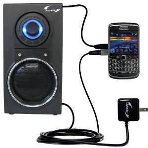   Audio Speaker with Dual charger also charges the Blackberry Onyx 9700