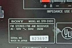 Sony AM FM Stereo Receiver Amplifier STR D1011  
